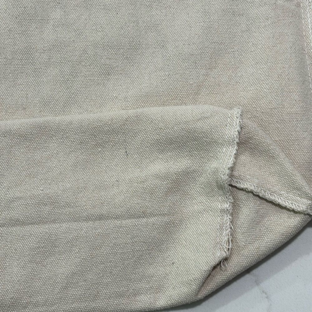 #CrazyThankful Cream Canvas Tote Bag Crazy Thankful Black Logo Medium Shoulder - Picture 8 of 13